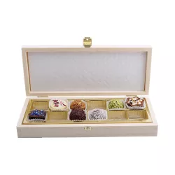 Wooden chocolate box for 12 chocolates