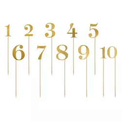 11 Topper per torte - numeri d'oro