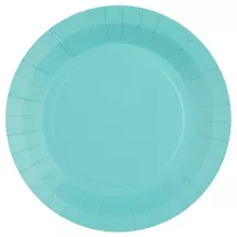 10 Himmelblaue Pappteller