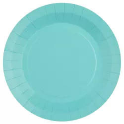 Piatti di carta blu cielo