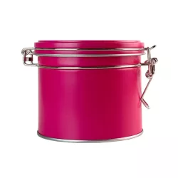 Cookie tin with swing top pink, Ø 102 x 90 mm