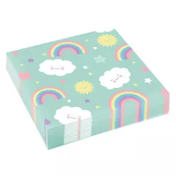 Napkins rainbow & clouds, 16 pcs.