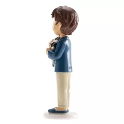 1 First communion figurine boy with dog