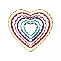 Set of heart cookie cutters