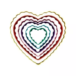 Set of heart cookie cutters