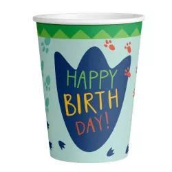 Bicchieri di carta Party Dino, 250 ml, 8 Stück