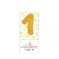 Mini golden candles - Number: 1