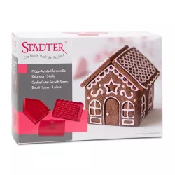 Ausstecher-Set für Lebkuchenhaus, 3-teilig