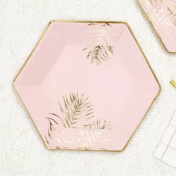 6 Pappeller "Pastellrosa und gold"