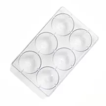 Moule à chocolat demi-sphère Ø 7.5 cm, 6 pièces