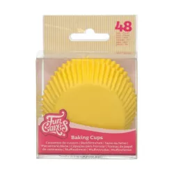 Gelbe Cupcake-Backförmchen, 48 Stück