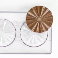 Chocolate bar set round chocolate bars pleated, set of 2