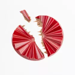Set per tavolette di cioccolato rotonde Plissee, set da 2