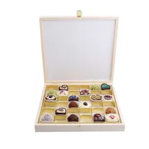 Wooden chocolate box for 36 chocolates
