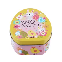 Cookie tin Easter egg Easter greetings 113 x 90 x 45 mm