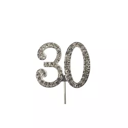 Cake Topper "Diamond Numbers" - Number: 30