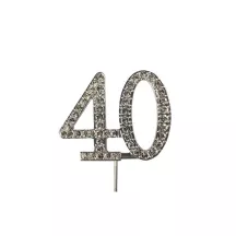 Cake Topper "Diamond Numbers" - Number: 40
