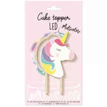 Cake Topper led Licorne en bois
