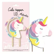 Cake Topper led Unicorn in wood