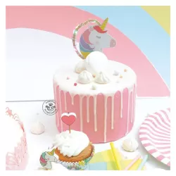 Cake Topper led Unicorn in wood