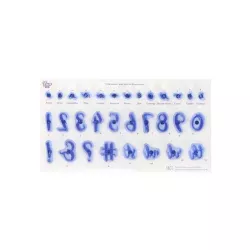 Set per goffratura numeri e caratteri