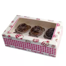 Scatola per cupcake da 6 pezzi con inserto