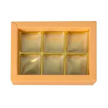 Pralinenschachtel Orange für 6 Pralinen