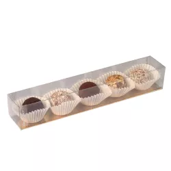 Confezione per praline trasparente 18.5 x 3 x 3 cm