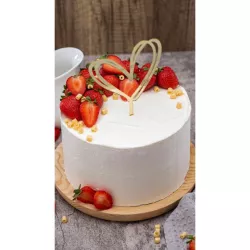 Golden heart cake topper
