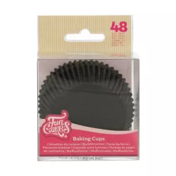 Pirottino per muffin Nero, 48 pezzi