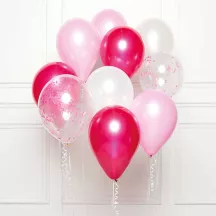 Pinkes Ballonbouquet, 10er-Set