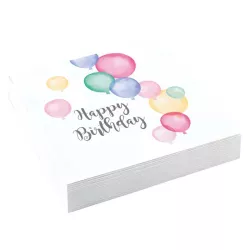 Party napkins with balloon motif, 33 x 33 cm, 16 pieces