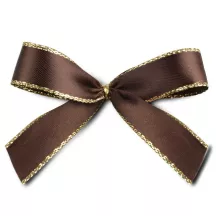 Mesh with clip, brown/gold