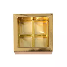 Gold chocolate box for 4 chocolates