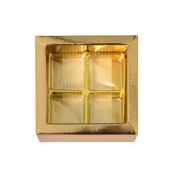 Gold chocolate box for 4 chocolates