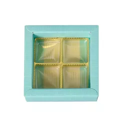 Chocolate box light blue for 4 chocolates