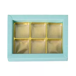 Chocolate box light blue for 6 chocolates