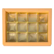 Scatola per praline arancione per 12 praline