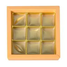 Pralinenschachtel Orange für 9 Pralinen