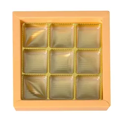 Scatola per praline arancione per 9 praline