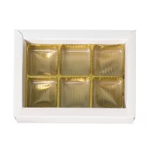 Scatola per praline bianca per 6 praline