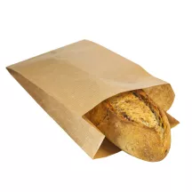 Brotbeutel Papier mit Falz 23 x 12 cm, 25 Stück