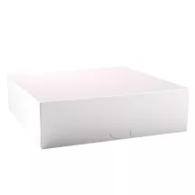Boîte à gâteaux blanche, 28 x 28 x 8 cm
