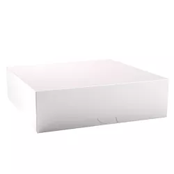 Scatola per torte bianca, 28 x 28 x 8 cm
