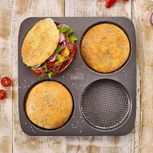 Teglia per panini da burger, perforata e antiaderente