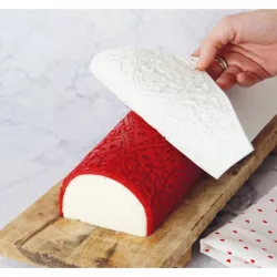 Bûche silicone mat Winter magic, 18 x 28.3 cm