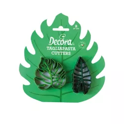 Tropical leaves cookie cutter set, 2 pieces