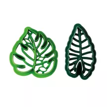 Tropical leaves cookie cutter set, 2 pieces