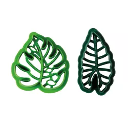 Tropical leaves cookie cutter set, 2 pieces