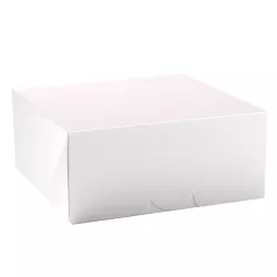 Cake box white, 18 x 18 x 8 cm